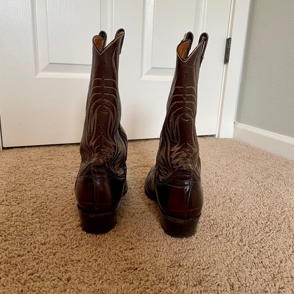 Nocona Men’s Brown Alligator Cowboy Boots Size 9D - Picture 11 of 12